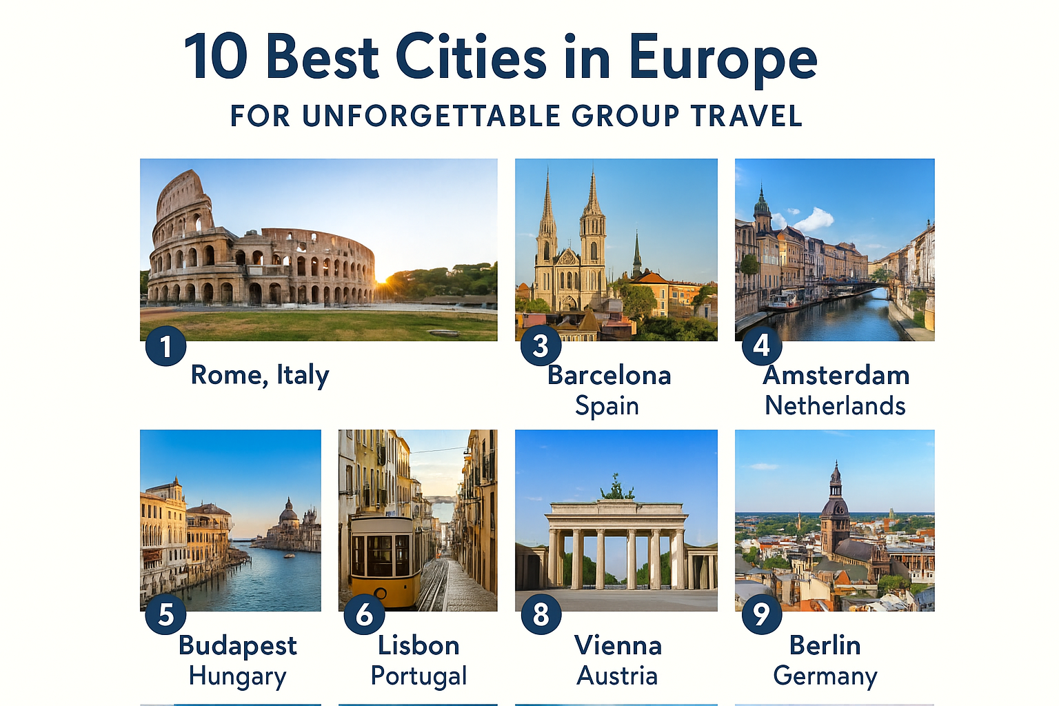 10 Best Cities in Europe for Unforgettable Group Travel